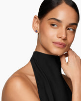 Chatelaine® Stud Earrings in 18K Yellow Gold with Amethyst and Diamonds, 8mm